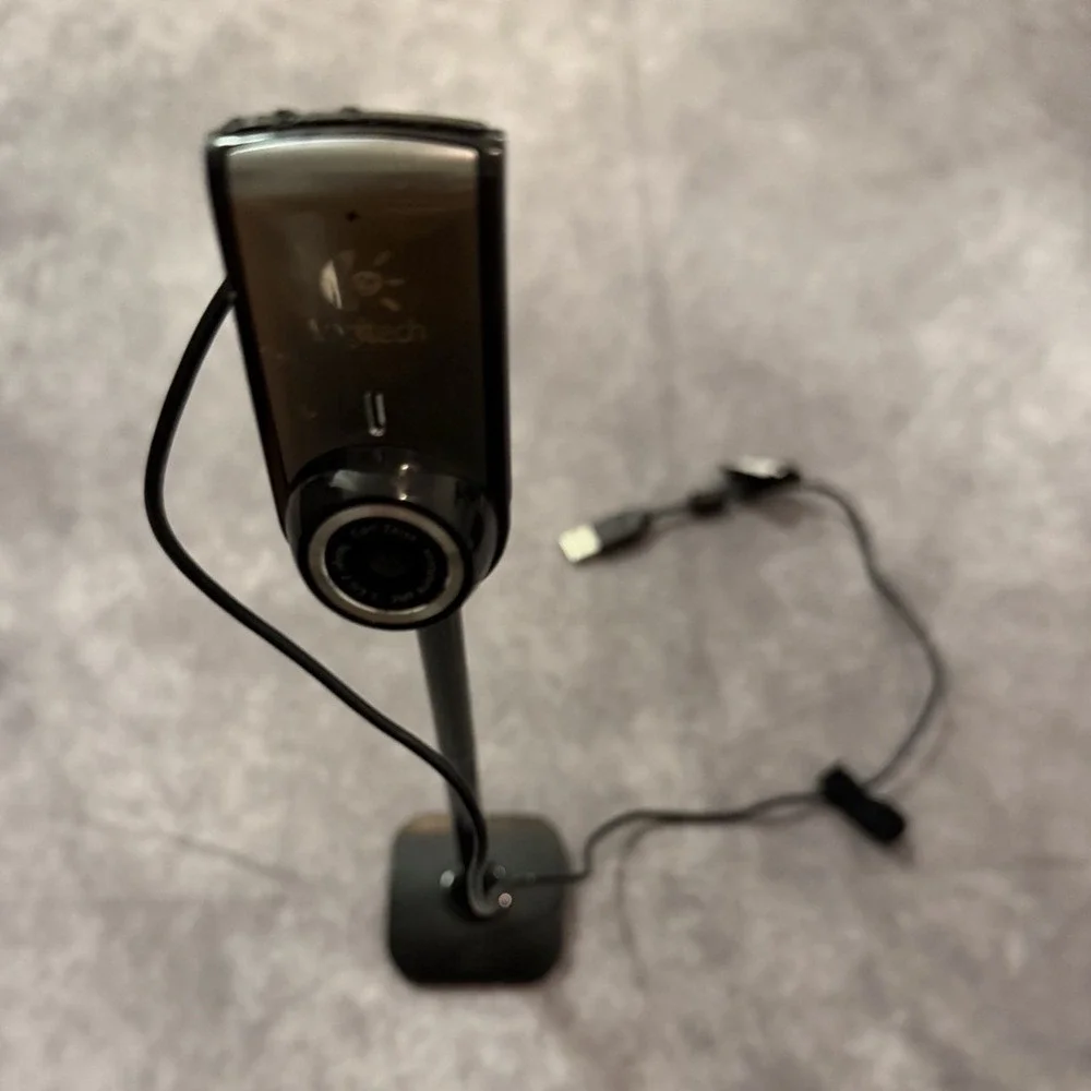 Logitech QuickCam USB Computer Webcam with Stand and USB Cable, Black